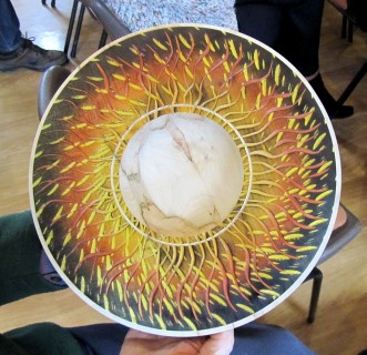 The finished flame platter